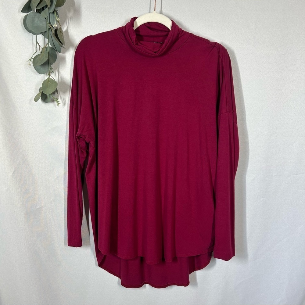 Eileen Fisher | Long Sleeve Turtleneck Top Cranberry Women’s Size Medium